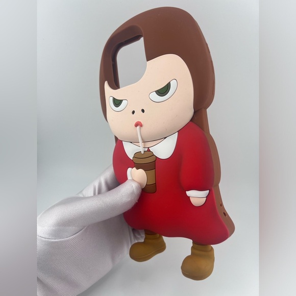 iPhone 16 Pro Max Case,Sassy Girl with Drink 3D Silicone Case,Funny & Protective - Picture 7 of 8